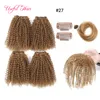 short 12inch weaves hair bundle 4pcs weft hair 2pcs clip in 1pcs closure 1pcs fringe one head synthetic braiding crochet hair exte9526276