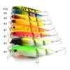 Hengjia 8 pièces 8 couleurs leurres de pêche articulés 10.5 CM 14G appât dur Isca matériel de pêche artificiel Pesca méné Wobblers