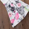 2018 Nya Babyflickor Kläder Satser Rosa Bowknut Tank Toppar Floral Flare Byxor 2PCS Toddler Girls Outfits Barn Barn Boutique Kläder