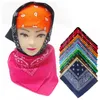 50 PZ Vendita calda 22 '' * 22 '' 100% Cotone Paisley Bandane Double Sided Head Wrap Sciarpa Wristband