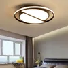 Dimbar LED -taklampa Modern svart takljus runt vardagsrummet köksljusarmatur inomhusbelysning tak202h