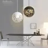 Lampe à pendentif pendentif moderne Metal Pendante Light Globle Lampe avec porte-étendue E27 Style Nouveau style pour le salon 212T