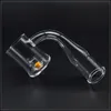 Trappola Cadmio Core Reactor Banger al quarzo con Bubble Cap 10mm 14mm 18mm Maschio quarzo femmina Banger termica per vetro Bong Water Pipe