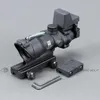 Trijicon ACOG 4x32 OPTIC SCOPE RIFLESCOPE CAHEVRON RETICLE Fibergrön röd upplyst optisk syn med RMR Mini Red Dot Sight