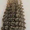 Ombre Grey Hair Peruanische Haare Bündel Lose Tiefwelle Human Hair Extensions Remy 1 Bündel T1b / Silber 1 Stück