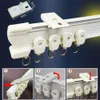 White Bendable Aluminum Window Curtain Rod Flexible Curved Rail Track Poles279R