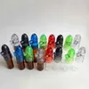 Bottiglia di vetro Snuff Bullet Box Dispenser Snuffer Accessori per strumenti per fumatori 53mm 67mm 82mm Altezza Acrilico Snorter Rocket Sniffer