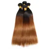 Ishow 10A Ombre Kleur Raw Hair Weaves Extensions 3 Bundels met Sluiting 1b/30 T1B/99J Body Wave Menselijk Haar Recht T1B/BUG Paars voor Vrouwen Alle Leeftijden 10-24inch