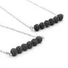 4 Colors Lava Stone Beads necklace Aromatherapy Essential Oil Perfume Diffuser Pendant Necklace for women jewelry
