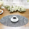 Plastic PVC Dining Table Mat Round Table Placemats Heat Insulation Non-Slip Placemat Dish Bowl Tableware Pads