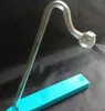 Langes Ellbogenglas brennender Topfglas Shisha Accessoires Glas Bongs Accessoires Farbe zufällige Lieferung