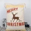 Julklappspåsar Stor kanfasväska Santa säck Drawstring Bagwith Reindeers Drawstrings Sacks Santas för barn IC727