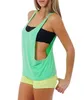 Gym Sports Tshirt Smok Vrouwen Sporten Vest Yoga Workout Vest Fitness Training Oefening Sneldrogende Sportkleding T-shirt Tank Tops Singlets Kleding