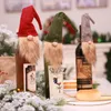 New Arrival Christmas Decorations Christmas Wine Bottle Decor Bag Champagne Bottle Cover Xmas Home Party Dinner Table Decor