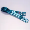Vinterly Mens Blue Armband Chain Link Gezondheid Energie Germanium Bio Magnetische Pure Titanium Armbanden Armbanden voor Mannen Sieraden