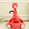 Dorimytrader Big Soft Giraffe Divano per bambini Cartoon Animals Cat Toy Baby Chair Kindergarten Seat 31inch 80cm DY60354