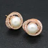 Party Surprise Gift Fashion Natural Freshwater White Pearl Earrings Silver Ear Studs Fashion Charm Jewelry Spot Wholesale