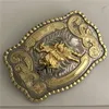 Argento Gold Ride Bull Cowboy Belt fibbia per uomo Hebillas Cinturon Jeans Belt Belt Head Fit 4cm A larghe cinghie