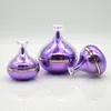 10 30g Ekskluzywne akrylowe butelek kosmetycznych z śrubą pokrywką i PP Liner-Travel-Travel-Travel Dopplacz Makijaż twarzy Cream Cream Cream Container Purple