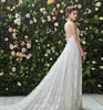 Advanced Custom White Sexy Sheer Wedding Dresses V Neck Full Lace Low Back Wedding Gowns Cheap Beach Bridal Gowns HY231