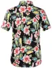 Erkek Çiçek Baskı Gömlek Tops Bluz 2018 Yaz Casual Kısa Kollu Tatil Hawaii Plaj Parti Düğme Up Gömlek