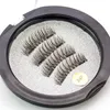 Professional 2 Magnets False Eyelashes Fabriqué à la main naturel Long Fake Lashes est livré avec une boîte d'emballage au détail DHL Free