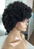 Afro Kinky Curl Pełna Koronkowa Peruka Nowy Popularny Styl Dziewiczy Brazylijski Ludzki Włosy 130% Gęstość Koronki Przodu Przednia Peruki Dla Czarnej Kobiety Szybka Ekspresowa Dostawa