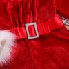 Neonate Natale Abito in velluto oro bambini Cintura con fiocco natalizio abiti da principessa Primavera Autunno Boutique di moda Abbigliamento per bambini C5439