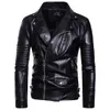 2018 New Brand PU Leather Jacket Men Zippers Biker Motorcyle Jacket With Belt Male Autumn Winter Coats Plus Size