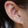 2018 nouveau design de mode minuscule mignon cz cadeau 925 argent sterling minimal minimaliste belle la deuxième oreille topper boucles d'oreilles