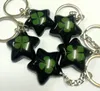News--real four leaf clover black star shape keychain 5 pcs best sale jewelry YQTDMY