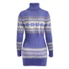 Inverno Mulheres Quentes Camisola de Manga Longa Azul Turtle Neck Sexy Tops Pullover Blusas Tamanho S-2XL