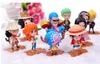 Q versión Anime One Piece PVC Figuras de acción Cute Mini Figure Toys Dolls Model Collection Toy Brinquedos 10 Piece Set Shippin2938