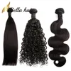 8a Brazylijskie dziewicze ludzkie włosy Weft Przedłużenie Weft Malezyjskie peruwiańskie indyjskie fala falowa falowa naturalna czarna 4pcs/lot julienchina