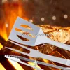 9 قطعة / المجموعة المقاوم للصدأ bbq utensil شواء مجموعة أدوات الطبخ في الهواء الطلق bbq عدة مع حمل حقيبة التخييم أدوات الاكسسوارات الشواء