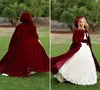 New Gothic Hooded Velvet Cloak Gothic Wicca Robe Medieval Witchcraft Larp Cape Women Wedding Jackets Wraps Coats2705898