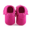 Criança Baby Shoes Mocassins Camurça Couro Recém-nascido Bebê Menina Mocassins Sapatos Soft Sapatos Fringe Solução Solução Solução Não-Deslize Berço Primeiro Walker Prewalker