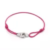 Femmes et homme taille fait à la main corde chaîne Bracelet charme titane acier inoxydable bijoux PS5229