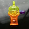 Färg Spray Skull Ben Pot, Partihandel Bongs Oljebrännare Rör Vattenrör Glasrör Olje Rigg Rökfri Frakt