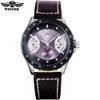 Winner Men Sports Automatic Selfwind Mechanical Watches Mens Fashion Military Leather Band Skeleton Mechanical Watches SLZ0323776676503