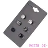 3 set / pacco Charms a cerchio con perno misto ciondolano l'orecchino per le donne moda cristallo strass orecchini E0778