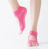 Женщины йога носки тренажерный зал танец упражнения 5 пальцев носки нескользящей дезодорант дышащий хлопок массаж ног вязаные носки