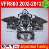 8Gifts Unlackiertes Vollverkleidungsset für HONDA VFR800 VFR 800 2002 2003 2004 2005 2006 2007 2008 2009 2010 2011 2012 Verkleidungen Karosserie Bodykit