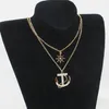 Ny stil Mode Ship Anchor Chain Cargo Navy Necklace Sweater Chain Dubbel lager Koreanska Smycken Halsband Fashion Classic Delikat