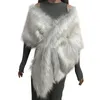 Faux Fur Płaszcz Kobiety ponchos i peleryny szal ślubny pelery