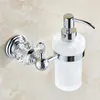 Vloeibare zeepdispensers Luxe goudkleurige zeepdispenser wand gemonteerd met frosted glazen container fles badkamer producten HK-38