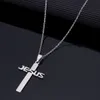 Stainless Steel Jesus Christ Silver Plain Cross Pendant Necklace Religious Jewlery