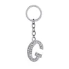 Cristal strass porte-clés porte-clés sac à main pour voiture mode mignon cadeau 26 lettres anglaises porte-clés créatif en alliage de zinc porte-clés