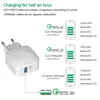 QC 3.0 Chargeur mural Qualcomm USB Charge rapide 5V 3A 9V 2A 12V 1.5A Adaptateur secteur de voyage Charge rapide US EU Plug pour iphone Samsung 50PCS /