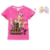 Estate Jojo Siwa Neonate T-Shirt Carino Stampato Pantaloncini Manica Bambini Bobo Choses T-Shirt Con Capelli Archi Bambini Sport Vestiti Top C3916